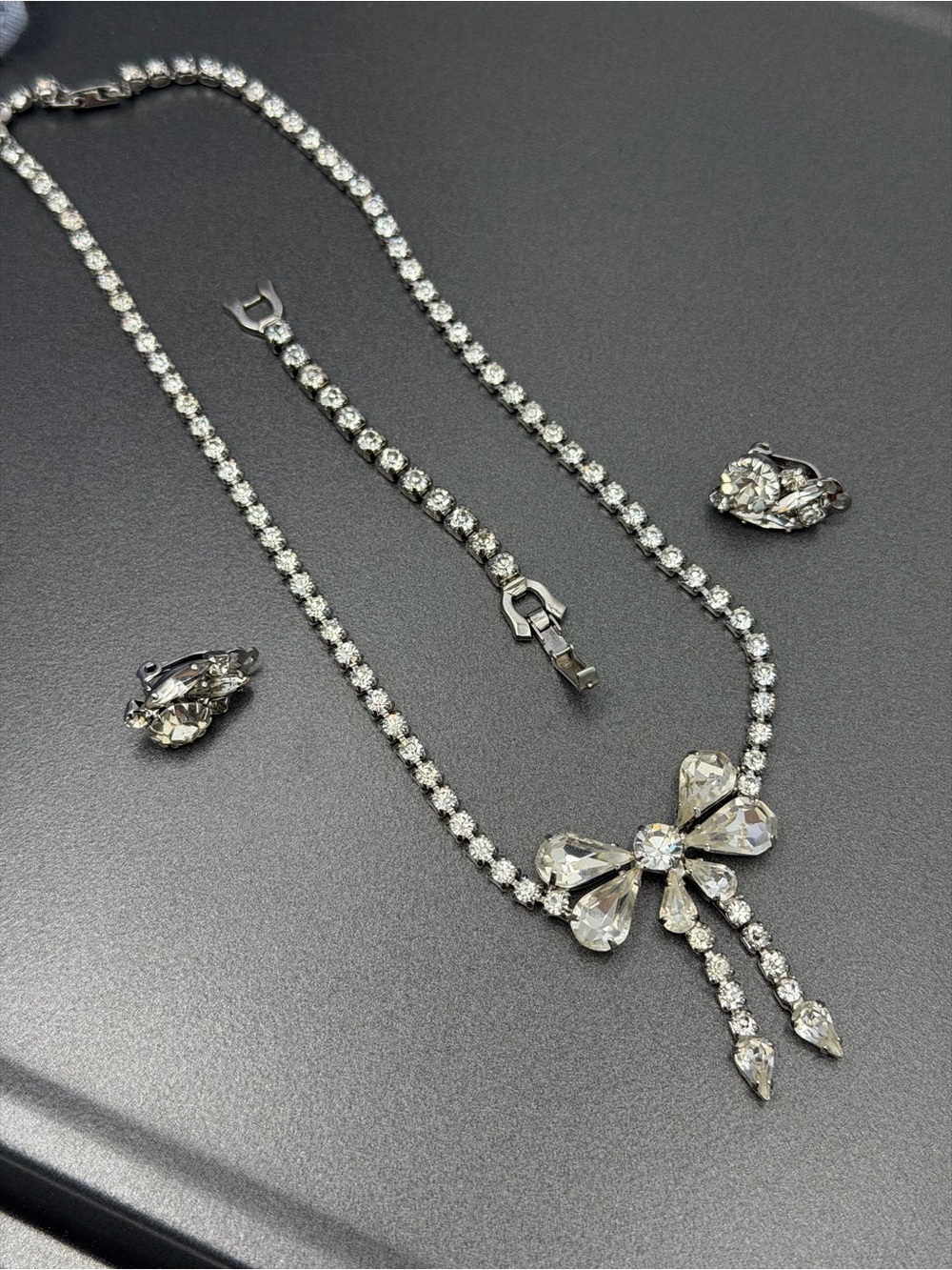 Vintage Dazzling Continental Necklace and Earrings